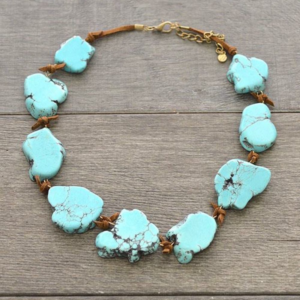 Turquoise Stone Statement Necklace